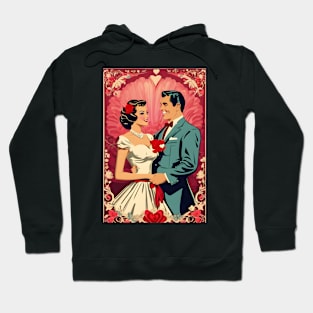 70s retro valentine day couple Hoodie